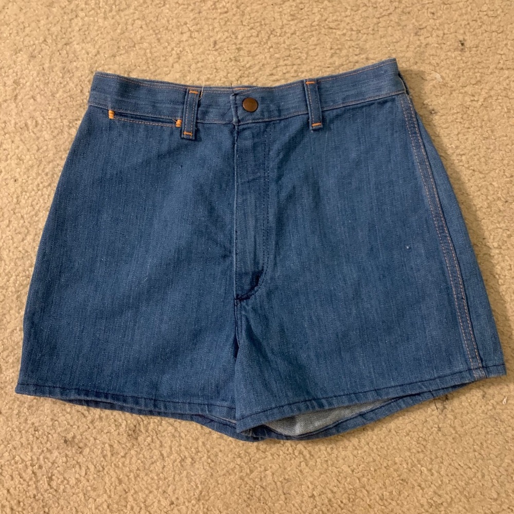 WRANGLER JEAN SHORTS EMBROIDERED SUN ON BACK
